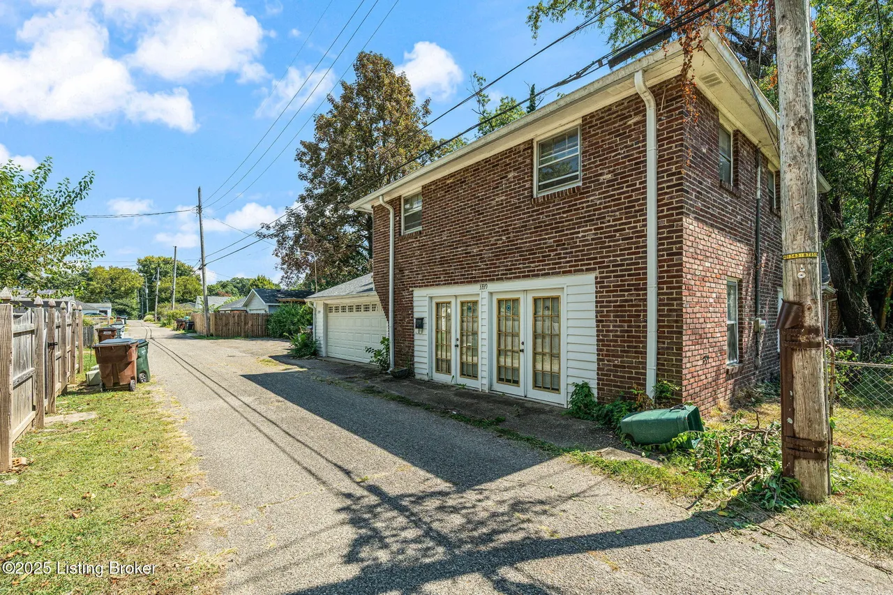 Alley access and garage